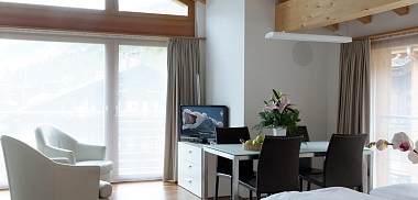 zermatt_parrot_ferienwohnung_studio_superior_wifi_immozermatt_wohnbereich_tv